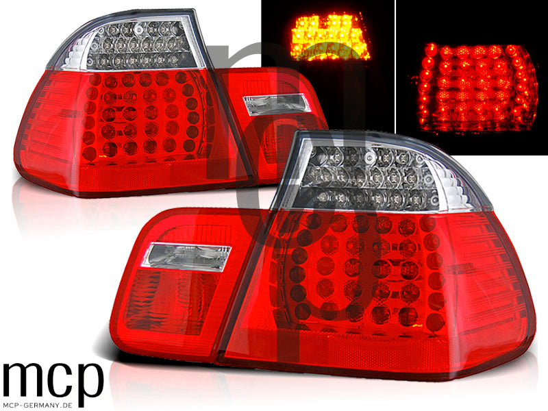 LED Rückleuchten Set für BMW 3er E46 Limousine (2001 bis 2005) in Rot/Klar