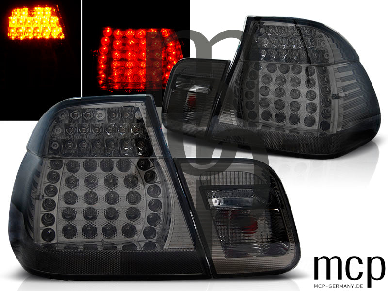 LED Rückleuchten Set für BMW 3er E46 Limousine (2001 bis 2005) in Smoke