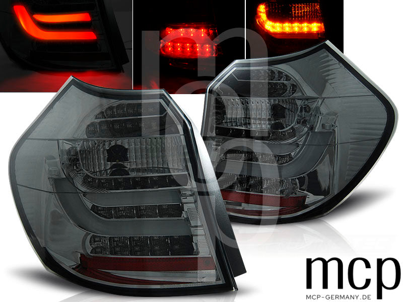 LED Lightbar Rückleuchten Set für BMW 1er E81 E87 (04-07) Smoke
