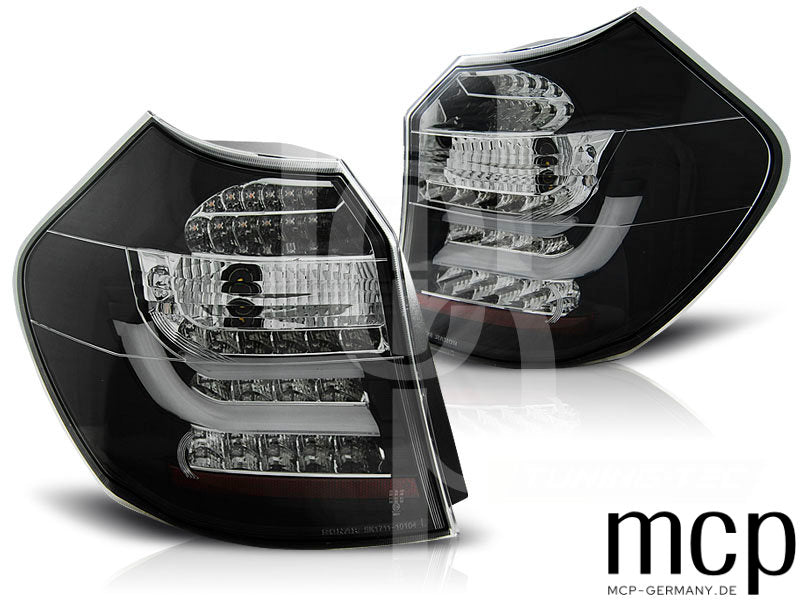 LED Lightbar Rückleuchten Set für BMW 1er E81 E87 (04-07) Schwarz