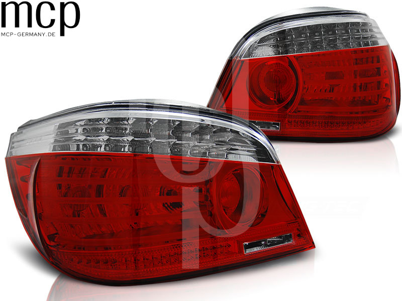 LED Rückleuchten Set für BMW 5er E60 Limousine (07/03 bis 03/07) in Rot/Klar mit LCI-Optik
