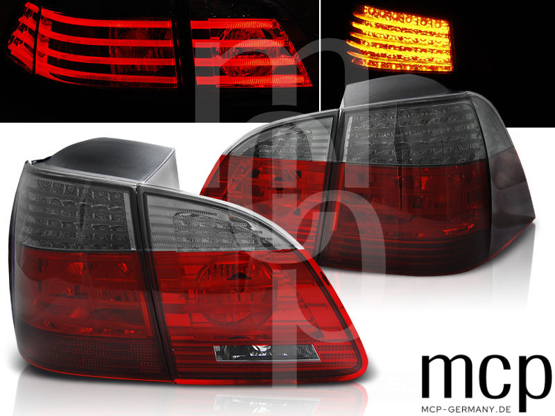 LED Rückleuchten Set für BMW 5er E61 Touring (06/04 bis 02/07) in Rot/Smoke
