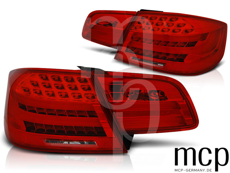 LED Lightbar Rückleuchten Set für BMW 3er E92 Coupé (09/06 bis 03/10) in Rot/Klar