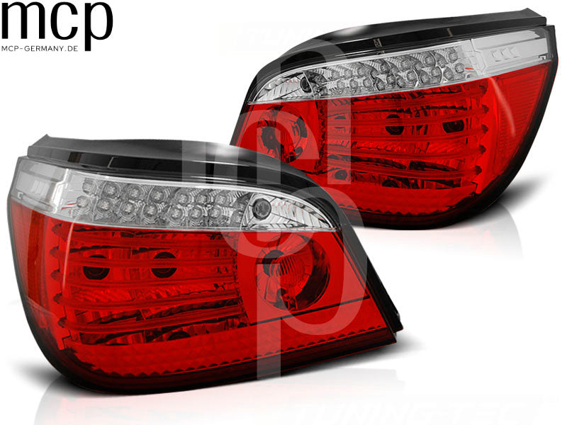 LED Rückleuchten Set für BMW 5er E60 Limousine (07/03 bis 03/07) in Rot/Klar mit Dynamischem Blinker