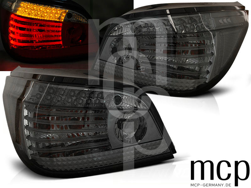 LED Rückleuchten Set für BMW 5er E60 Limousine (03/07 bis 2007) in Smoke mit Dynamischem Blinker