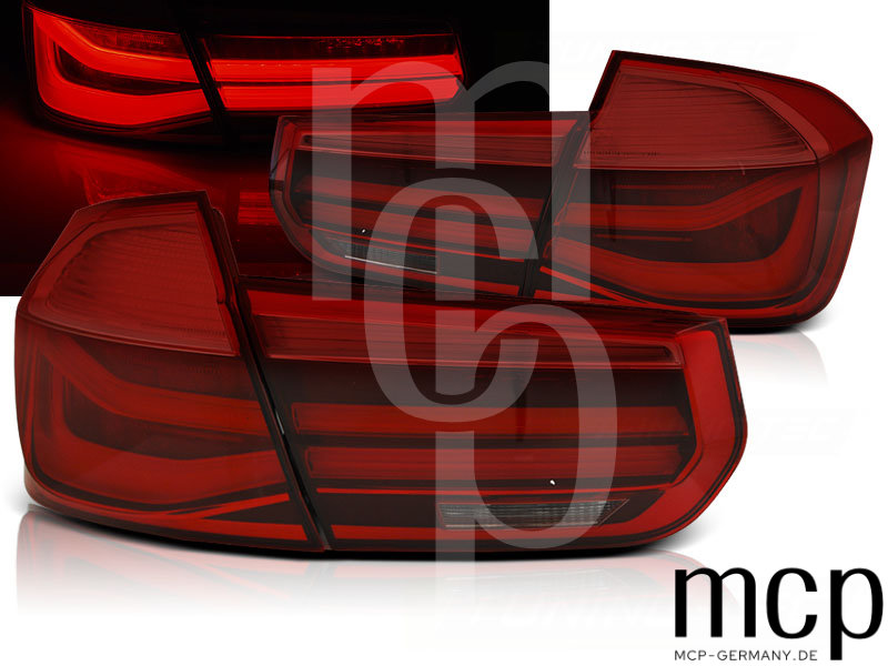 LED Lightbar Rückleuchten für BMW 3er F30 F35 (10/11-10/15) Rot