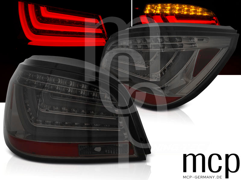 Voll LED Rückleuchten für BMW 5er E60 LCI Limousine (03/07–05/10) in Schwarz/Smoke