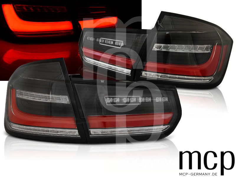 Voll LED Rückleuchten für BMW 3er F30 F35 (10/11–06/19) in Schwarz mit Dynamischem Blinker