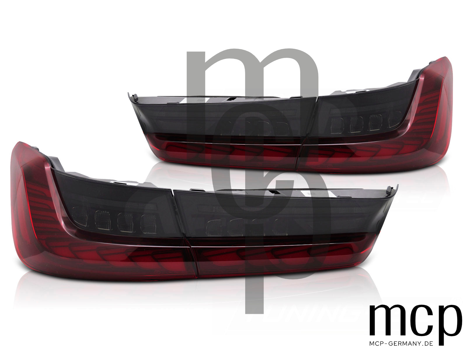 OLED Voll LED Rückleuchten Set für BMW 3er G20 Limousine (03/19 bis 06/22) in Rot mit Dynamischem Blinker und Begrüßungsfunktion