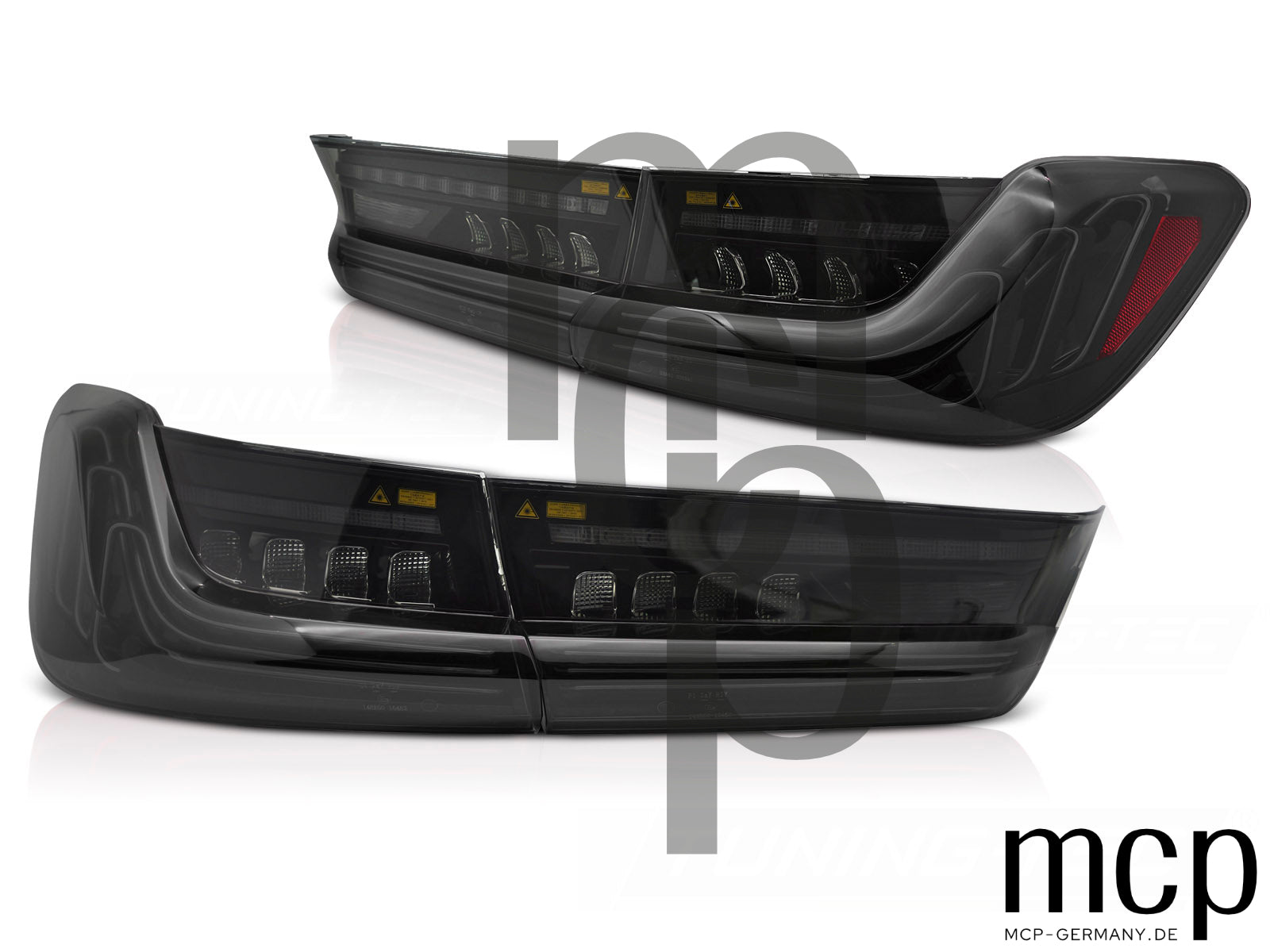 Voll LED Rückleuchten Set für BMW 3er G20 Limousine (03/19 bis 12/22) in Smoke mit Laser-Optik
