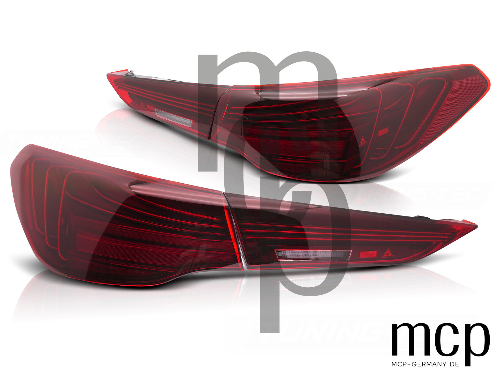 Voll LED LaserLook Rückleuchten Set für BMW 4er G22 Coupé und G23 Cabrio (2020 bis 2024) in Rot mit Dynamischem Blinker