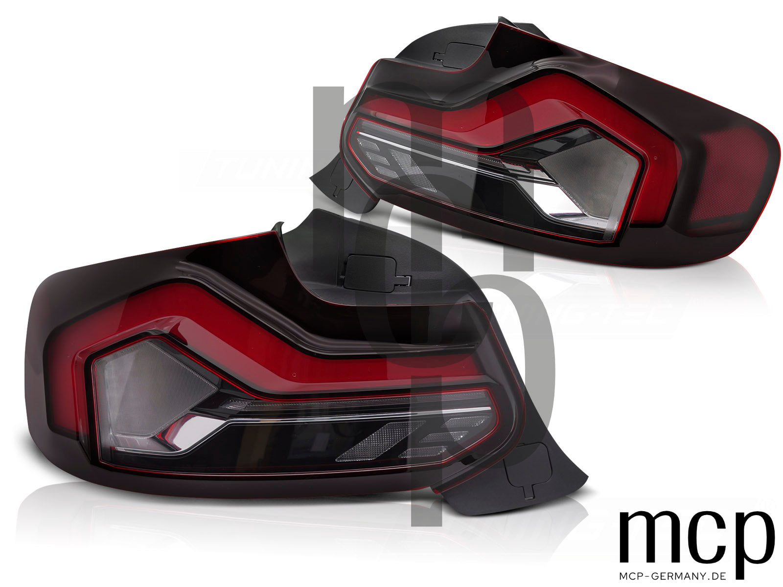 Voll LED Lightbar Rückleuchten Set für BMW 2er F22/F23/F87 (11/13 bis 07/21) in Rot/Schwarz mit Dynamischem Blinker