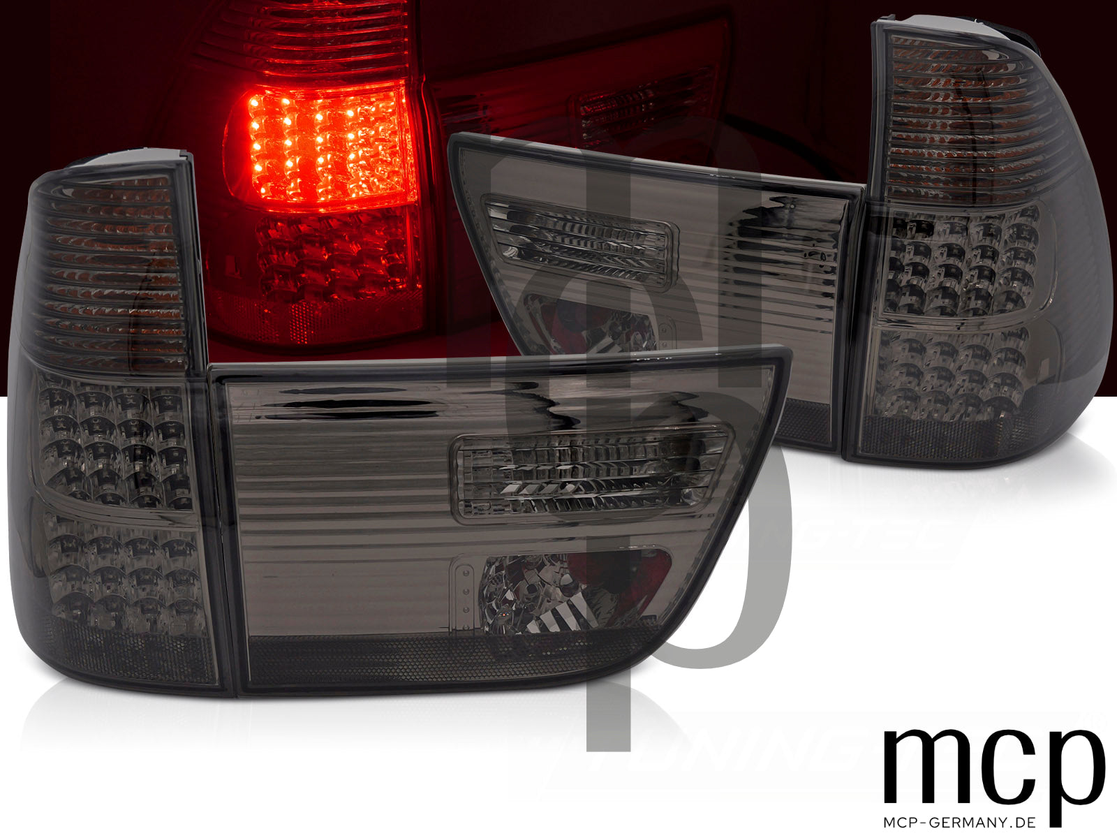 LED Rückleuchten Set für BMW X5 E53 (09/99 bis 10/03) in Smoke