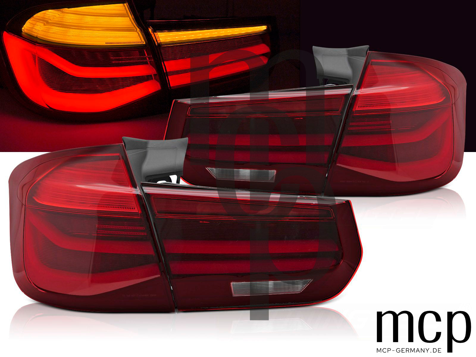 LED Lightbar Rückleuchten Set für BMW 3er F31 Touring (07/11 bis 06/19) in Rot mit Dynamischem Blinker