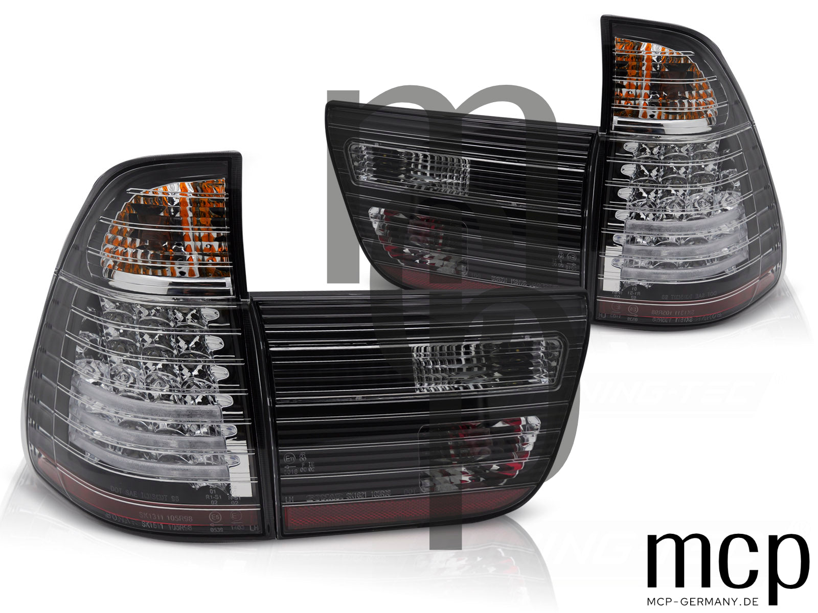 LED Rückleuchten Set für BMW X5 E53 (09/99 bis 10/03) in Schwarz