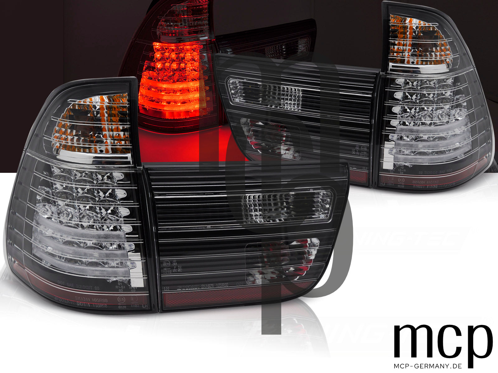LED Rückleuchten Set für BMW X5 E53 (09/99 bis 10/03) in Schwarz