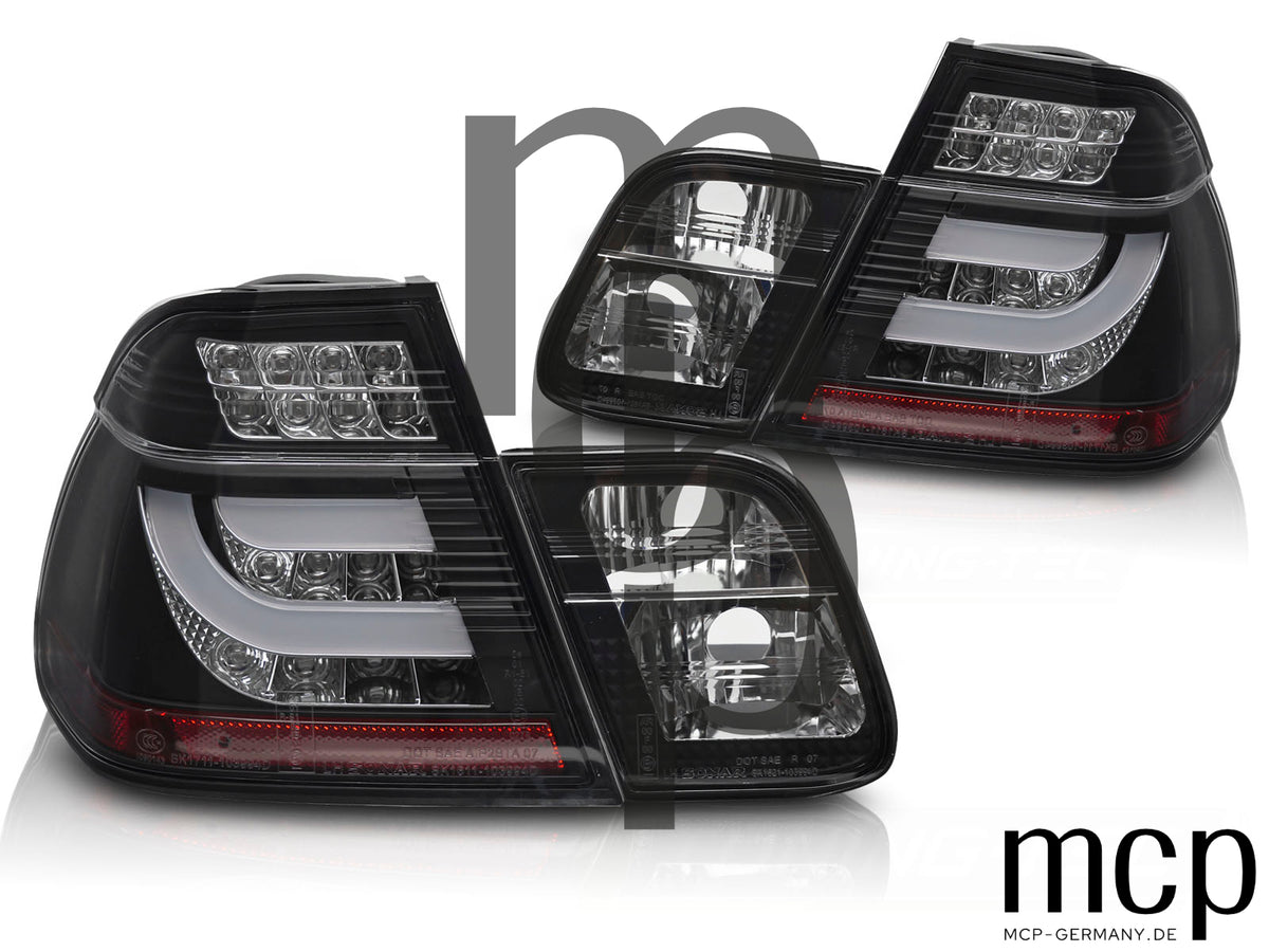 LED Rückleuchten Set für BMW 3er E46 Limousine (1998 bis 2001) in Schwarz