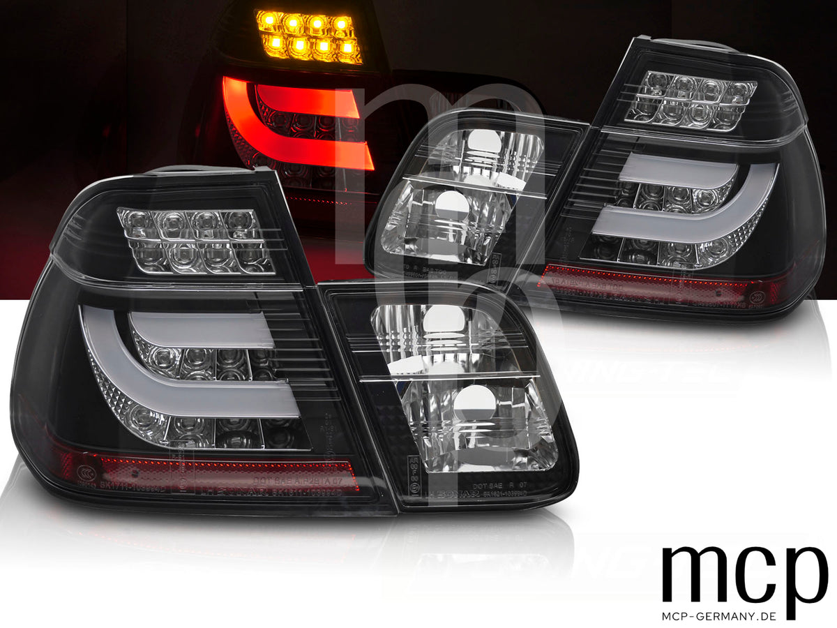 LED Rückleuchten Set für BMW 3er E46 Limousine (1998 bis 2001) in Schwarz