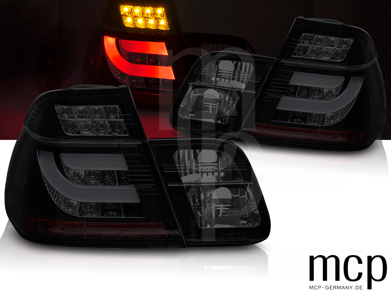 LED Rückleuchten Set für BMW 3er E46 Limousine (2001 bis 2005) in Smoke