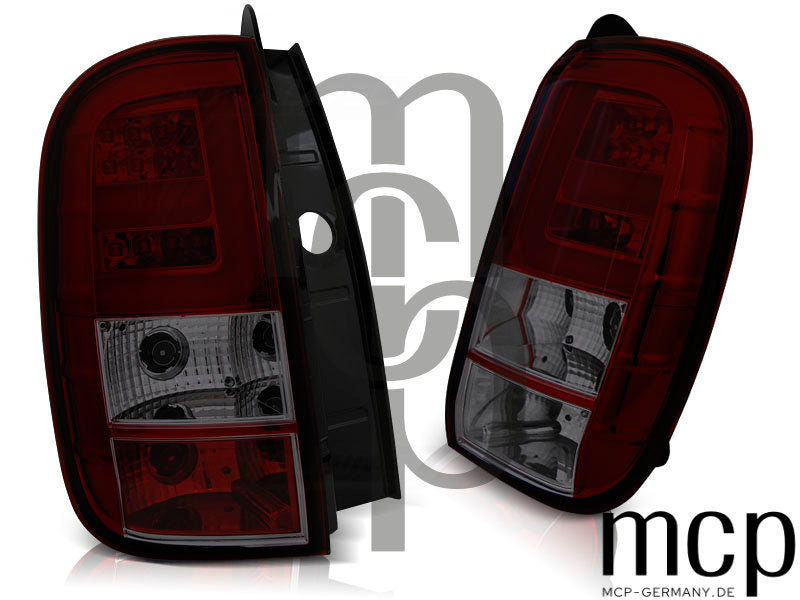 LED Lightbar Rückleuchten Set für Dacia Duster Typ HS (03/10 bis 01/18) in Rot/Smoke