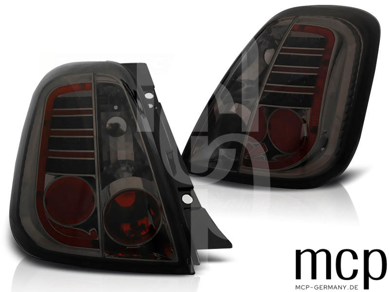 LED Rückleuchten Set für Fiat 500 Hatchback und Cabrio (07/07 bis 2015) in Schwarz/Smoke