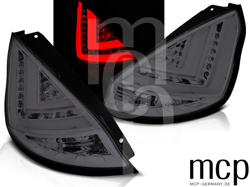 LED Lightbar Rückleuchten Set für Ford Fiesta MK7 Hatchback (09/12 bis 03/17) in Smoke
