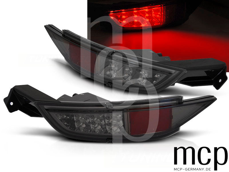 LED Nebelschlussleuchten Set für Ford Fiesta MK7 Schrägheck (10/08 bis 03/17) in Smoke