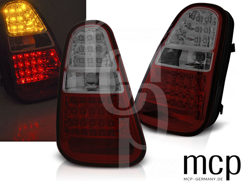 LED Rückleuchten Set für Mini Cooper S R53 Schrägheck (2004 bis 2006) in Rot/Smoke