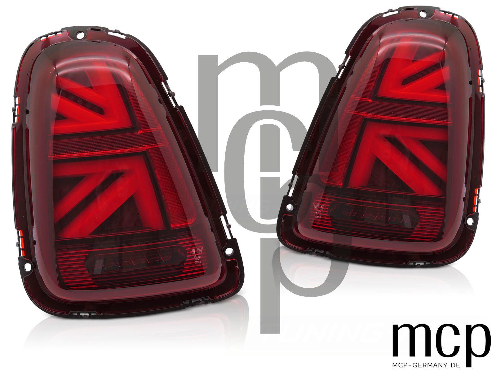 Voll LED Lightbar Rückleuchten Set für MINI Cooper R56 Schrägheck (2010 bis 2014) in Rot mit dynamischem Blinker