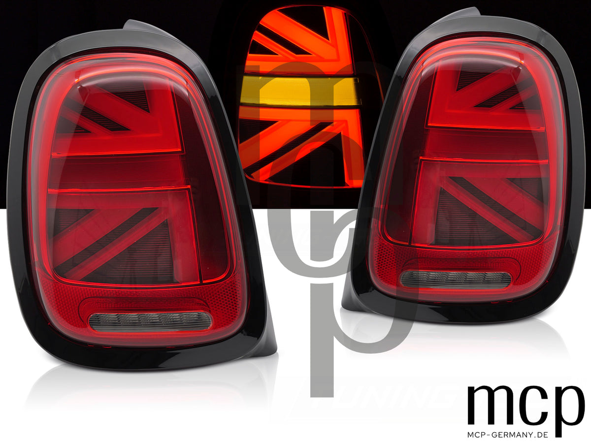 Voll LED Lightbar Rückleuchten Set für MINI Cooper F55 Schrägheck (2012 bis 2017) in Rot