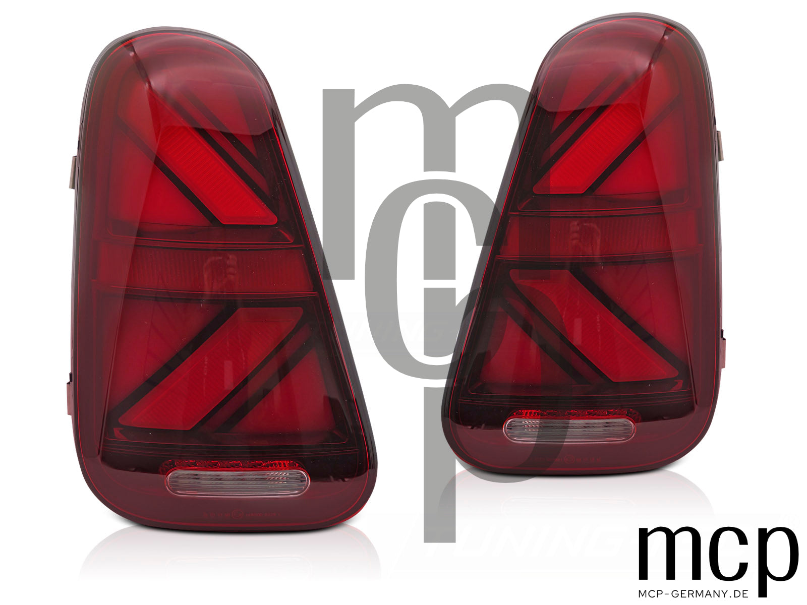 Voll LED Lightbar Rückleuchten Set für MINI Cooper R53 Schrägheck (2001 bis 2006) in Rot mit Dynamischem Blinker