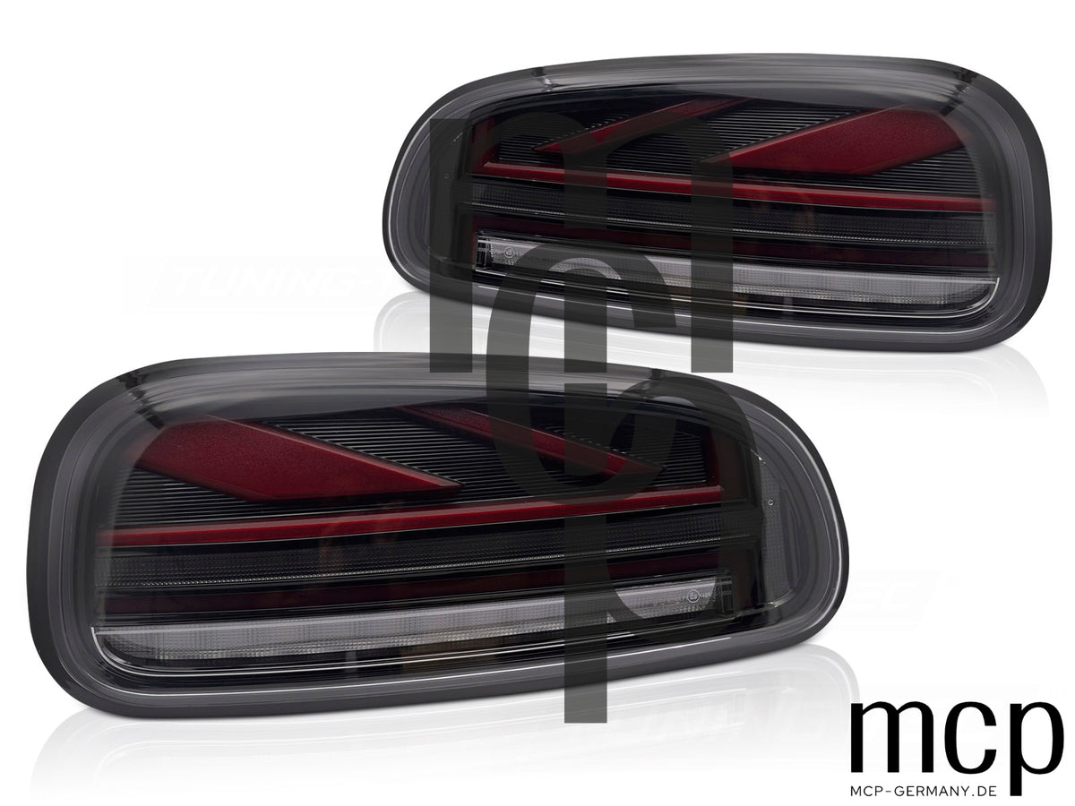 Voll LED Lightbar Rückleuchten Set für MINI Cooper F54 Clubman (2015 bis 2019) in Smoke