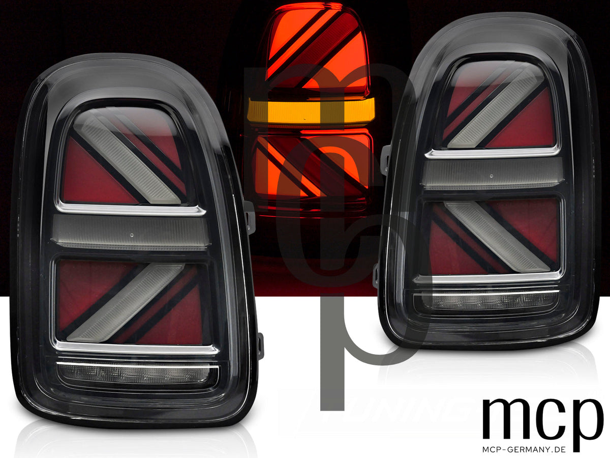 Voll LED Lightbar Rückleuchten Set für MINI Cooper F60 Countryman II (2016 bis 2020) in Smoke