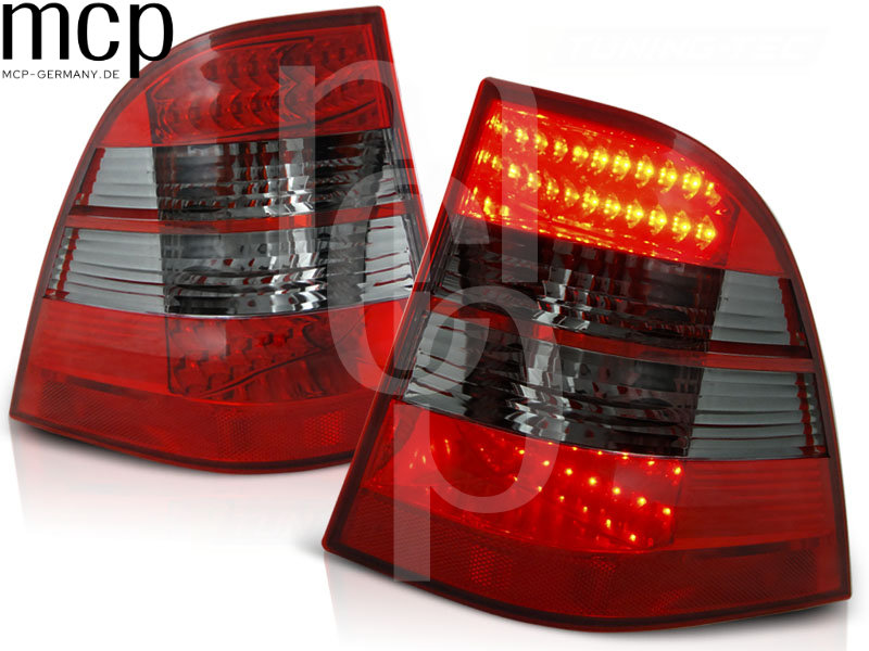 LED Rückleuchten Set für Mercedes-Benz M-Klasse ML W163 (02/1998 bis 06/2005) in Rot/Smoke
