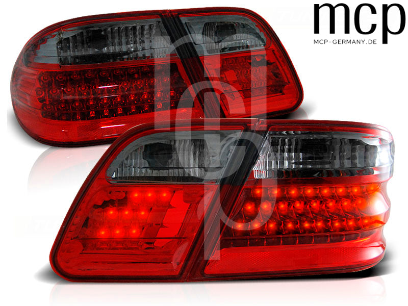LED Rückleuchten Set für Mercedes-Benz E-Klasse W210 Limousine (06/1995 bis 03/2002) in Rot/Smoke