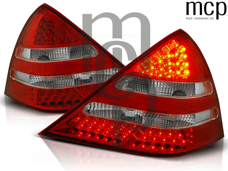 LED Rückleuchten Set für Mercedes-Benz SLK R170 (09/1996 bis 04/2004) in Rot/Klar