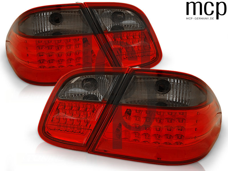 LED Rückleuchten Set für Mercedes-Benz CLK W208 Coupé und Cabrio (03/1997 bis 04/2002) in Rot/Smoke