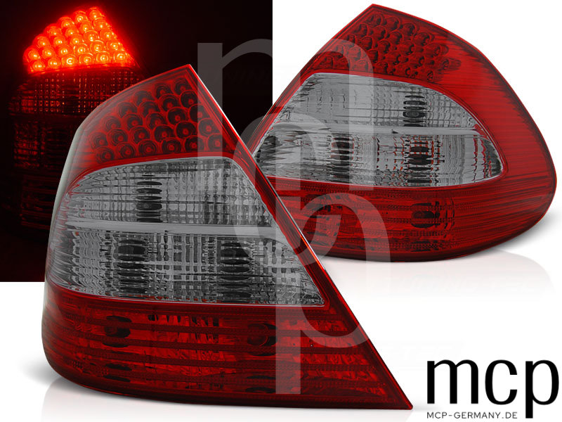 LED Rückleuchten Set für Mercedes-Benz E-Klasse W211 Limousine (03/2002 bis 04/2006) in Rot/Smoke