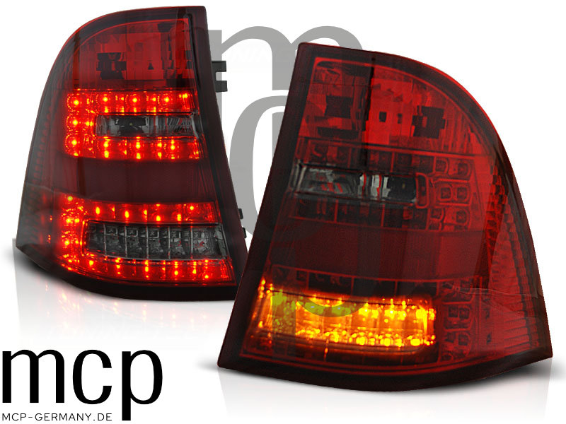 LED Rückleuchten Set für Mercedes-Benz M-Klasse ML W163 (02/1998 bis 06/2005) in Rot/Smoke mit LED Blinker