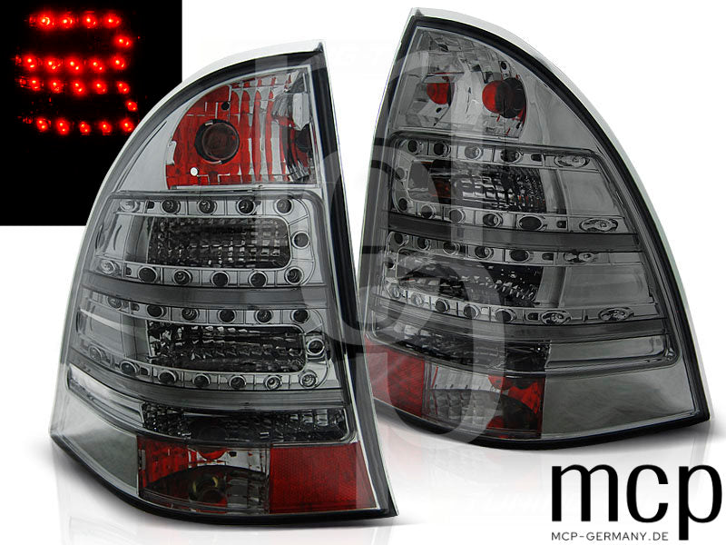 LED Rückleuchten Set für Mercedes-Benz C-Klasse W203 T-Modell (Kombi) (03/01 bis 08/07) in Smoke