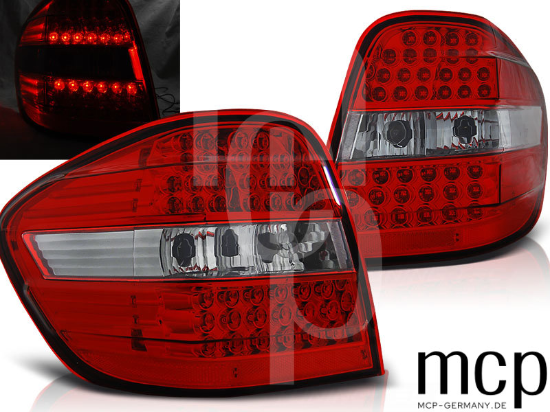 LED Rückleuchten Set für Mercedes-Benz M-Klasse W164 (2005 bis 2008) in Rot/Klar