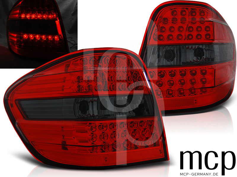 LED Rückleuchten Set für Mercedes-Benz M-Klasse W164 (2005 bis 2008) in Rot/Smoke