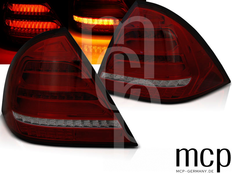 LED-Rückleuchten Mercedes W203 Rot/Smoke – Hauptansicht