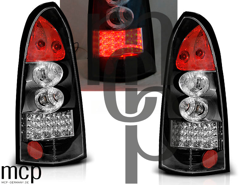 LED Rückleuchten Set für Opel Astra G Caravan (09/97 bis 02/04) in Schwarz