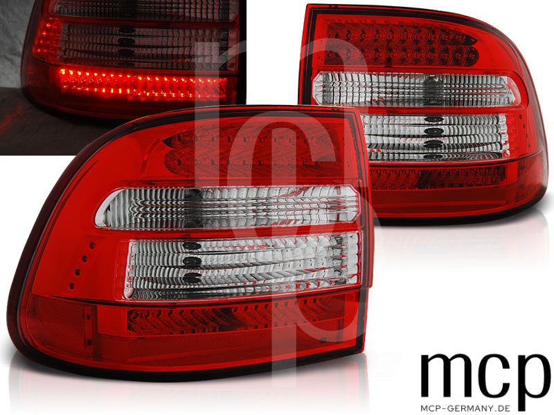 LED Rückleuchten Set für Porsche Cayenne 955 / 9PA (09/02 bis 02/07) in Rot/Klar