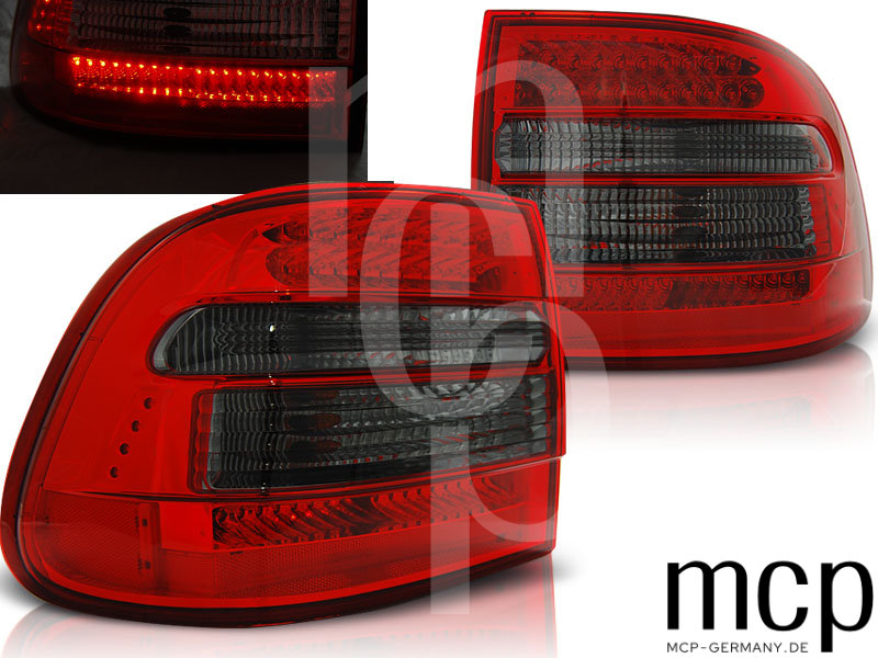 LED Rückleuchten Set für Porsche Cayenne 955 / 9PA (09/02 bis 02/07) in Rot/Smoke