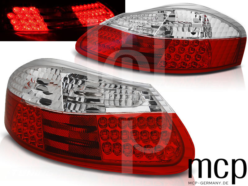 LED Rückleuchten Set für Porsche Boxster 986 (09/96 bis 12/04) in Rot/Klar