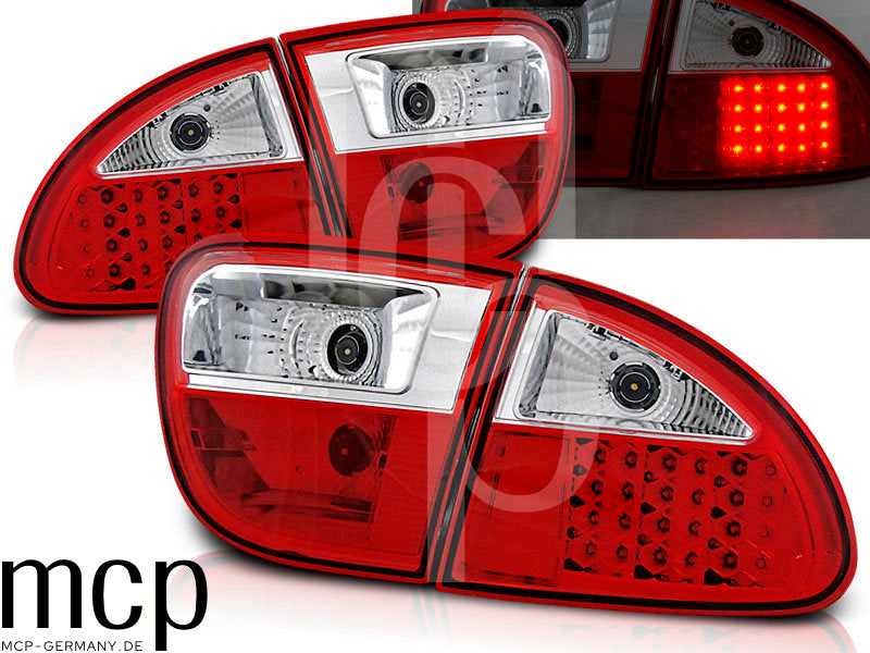 LED Rückleuchten Set für Seat Leon 1M (11/1999 bis 06/2006) in Rot/Klar