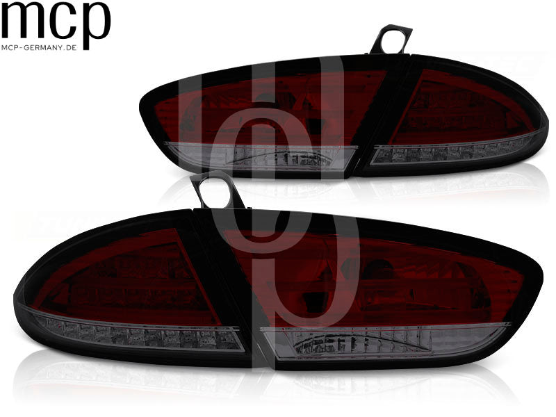 LED Rückleuchten Set für Seat Leon 1P1 Facelift (03/2009 bis 2012) in Rot/Smoke