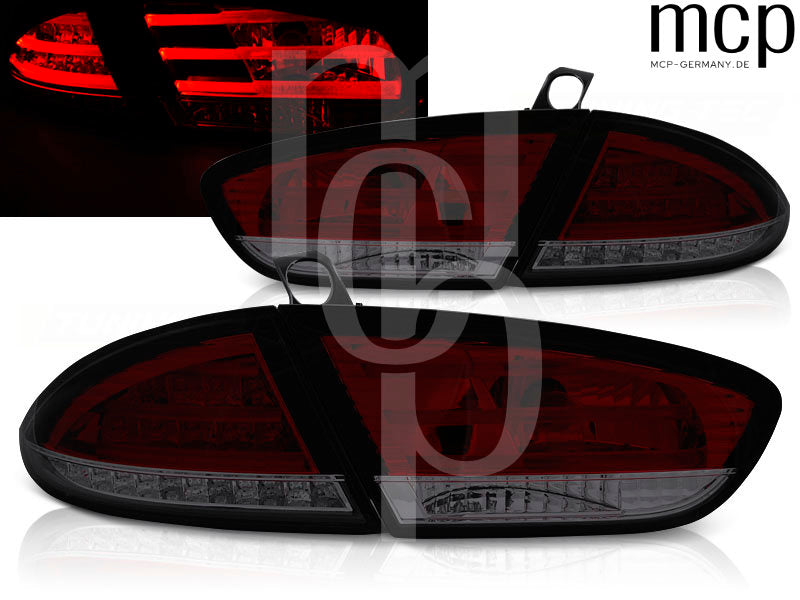LED Rückleuchten Set für Seat Leon 1P1 Facelift (03/2009 bis 2012) in Rot/Smoke